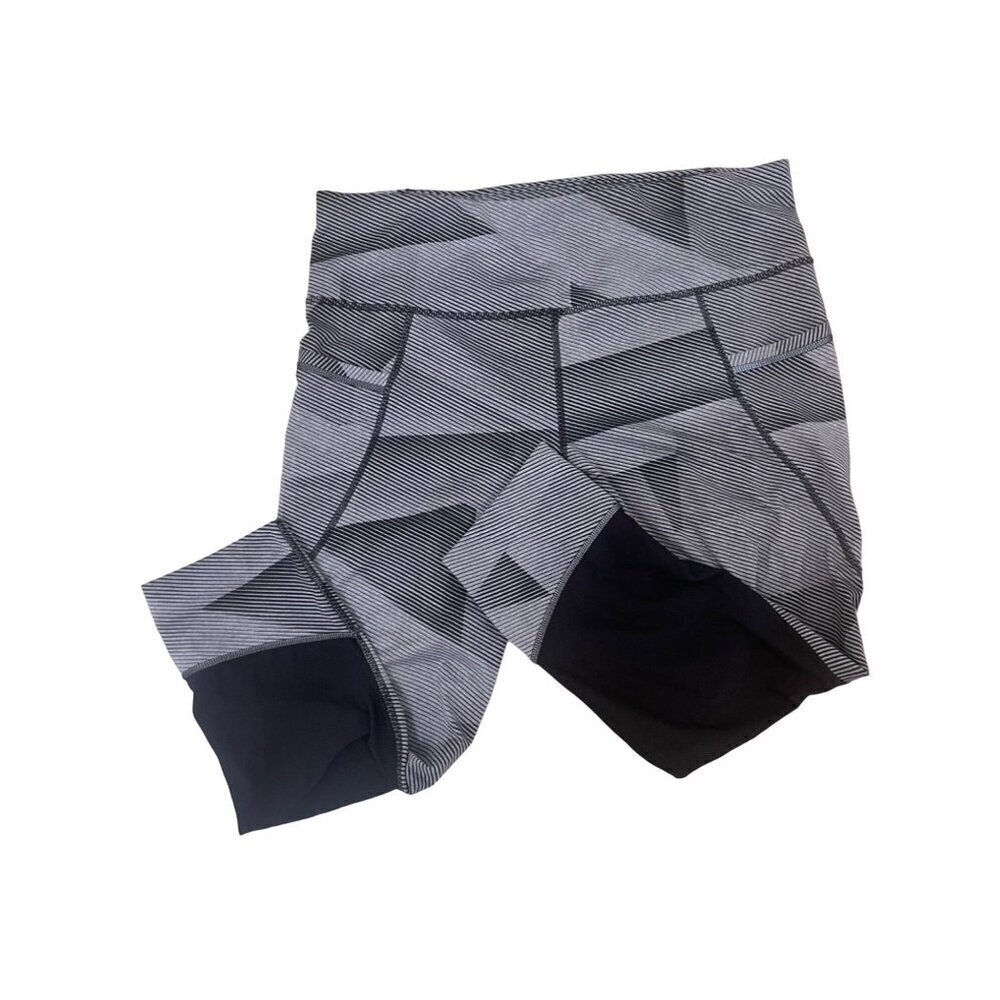 Athleta Womens Surge Relay Capri Pants Size L Geometric Workout Gym Athletic